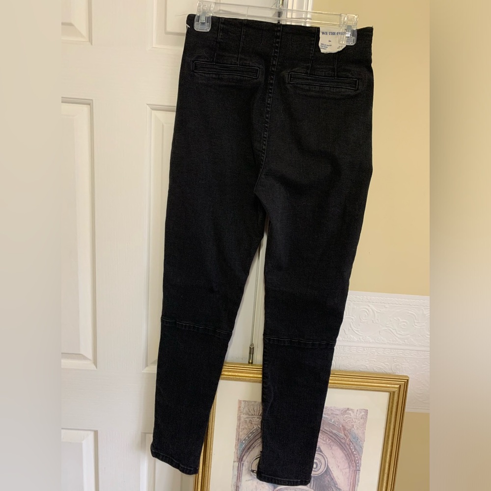 We The Free Bella Moto Mid Rise Skinny Jeans Women's Size 27 In Faded Black NEW - Picture 13 of 13